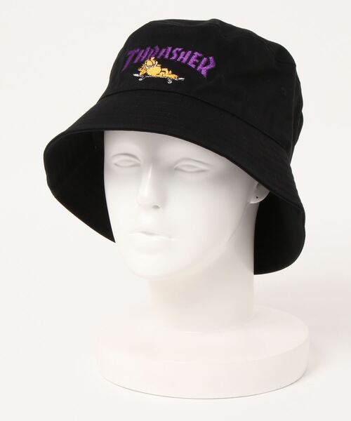 THRASHER（スラッシャー）の「【THRASHER×Garfield 】コラボ 刺繍 バケットハット（ハット・メンズ・ブラック系その他/ベージュ系その他/ブラック/ホワイト/ベージュ/ホワイト系その他・FREE）」の4枚目の写真
