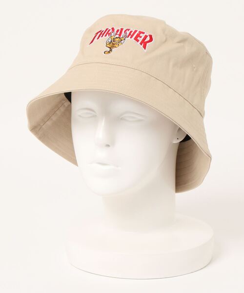 THRASHER（スラッシャー）の「【THRASHER×Garfield 】コラボ 刺繍 バケットハット（ハット・メンズ・ブラック系その他/ベージュ系その他/ブラック/ホワイト/ベージュ/ホワイト系その他・FREE）」の11枚目の写真
