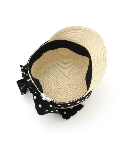 JENNI love（ジェニィラブ）の「ドットリボンサマーキャスケット（キャスケット・キッズ・ブラック/ベージュ・54cm/56cm）」の10枚目の写真