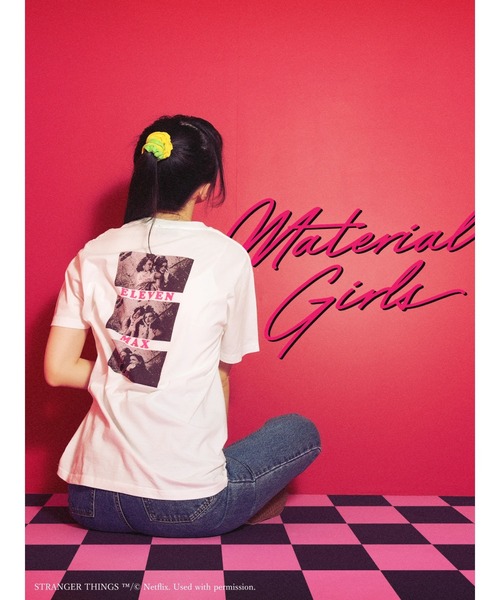 Green Parks(グリーンパークス)の「■STRANGER THINGS マテリアルガールズT(Tシャツ/カットソー・レディース・オフホワイト・FREE)」の1枚目の写真