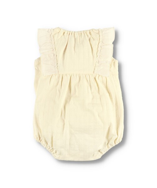 BRANSHES（ブランシェス）の「タック天竺ノースリーブカバーオール（ロンパース・キッズ・ブラウン/クリーム・80/70）」の5枚目の写真