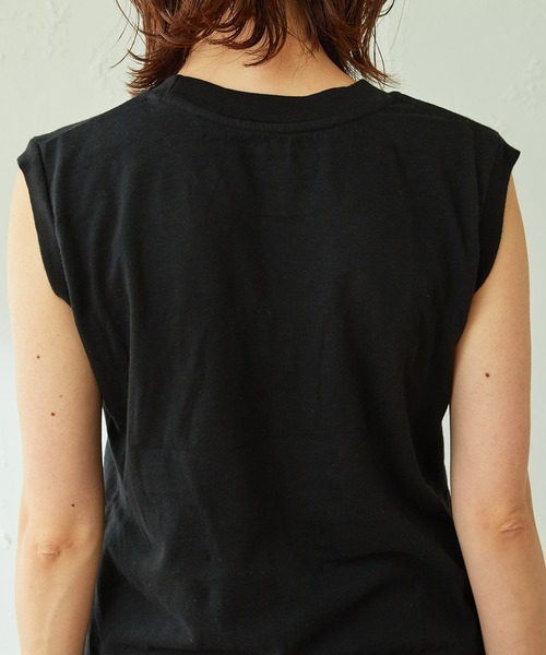 HANES（ヘインズ）の「Hanes/2枚組ノースリカットソー（Tシャツ/カットソー・レディース・ブラック/グレー・MEDIUM）」の19枚目の写真