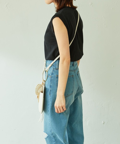 HANES（ヘインズ）の「Hanes/2枚組ノースリカットソー（Tシャツ/カットソー・レディース・ブラック/グレー・MEDIUM）」の7枚目の写真