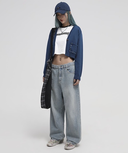 MASONPRINCE（メイソンプリンス）の「ショート丈 リンガーTシャツ TX21201【DO NOT TAG】（Tシャツ/カットソー・レディース・ホワイト/ブラック/グレー・L/S/M）」の5枚目の写真