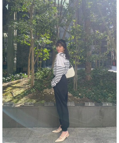 epine（エピヌ）の「e big border long tee（Tシャツ/カットソー・レディース・ホワイト/ネイビー・FREE）」の13枚目の写真