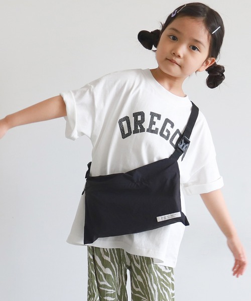 coca(coca)(コカ)の「キッズ 親子お揃いビッグシルエットプリントTee(Tシャツ/カットソー・キッズ・ホワイト/ライトグレー/グリーン・100/110/120/130)」の2枚目の写真