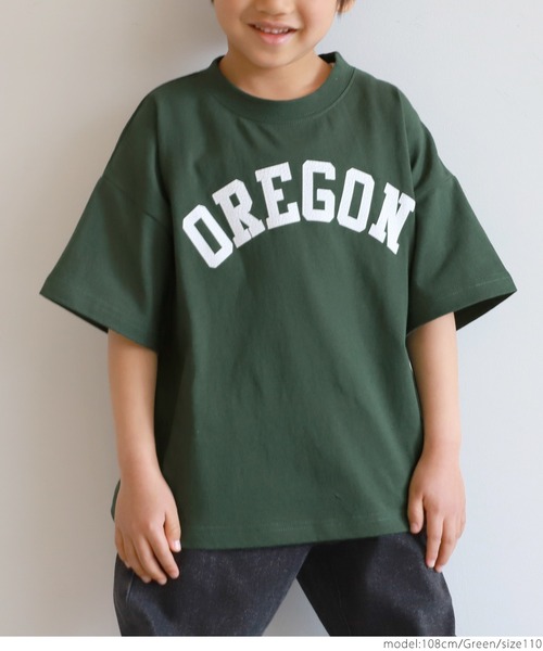 coca(coca)(コカ)の「キッズ 親子お揃いビッグシルエットプリントTee(Tシャツ/カットソー・キッズ・ホワイト/ライトグレー/グリーン・100/110/120/130)」の12枚目の写真