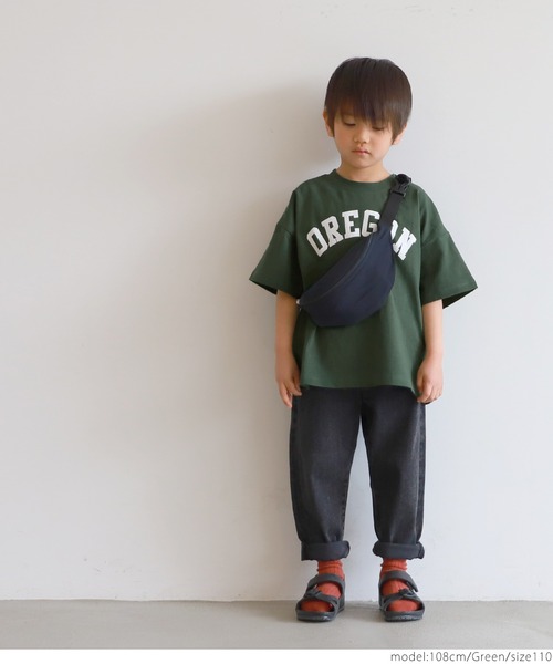 coca(coca)(コカ)の「キッズ 親子お揃いビッグシルエットプリントTee(Tシャツ/カットソー・キッズ・ホワイト/ライトグレー/グリーン・100/110/120/130)」の15枚目の写真