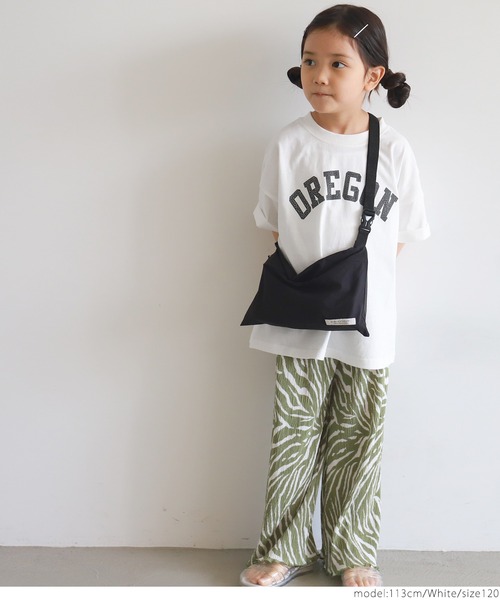 coca(coca)(コカ)の「キッズ 親子お揃いビッグシルエットプリントTee(Tシャツ/カットソー・キッズ・ホワイト/ライトグレー/グリーン・100/110/120/130)」の17枚目の写真