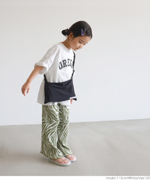 coca(coca)(コカ)の「キッズ 親子お揃いビッグシルエットプリントTee(Tシャツ/カットソー・キッズ・ホワイト/ライトグレー/グリーン・100/110/120/130)」の18枚目の写真