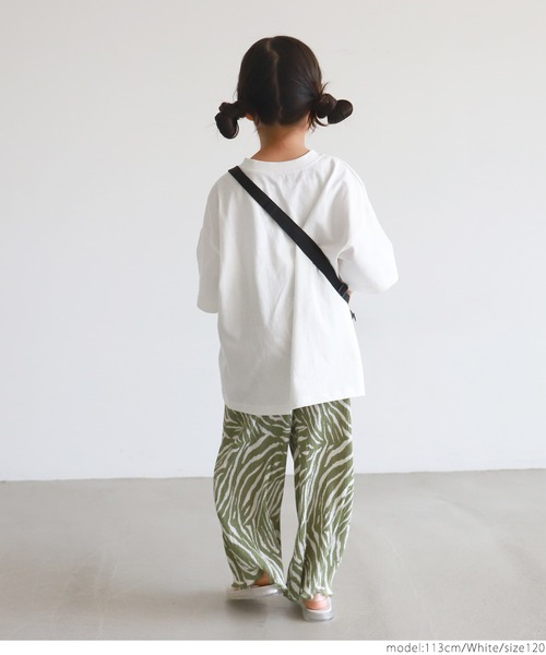 coca(coca)(コカ)の「キッズ 親子お揃いビッグシルエットプリントTee(Tシャツ/カットソー・キッズ・ホワイト/ライトグレー/グリーン・100/110/120/130)」の19枚目の写真