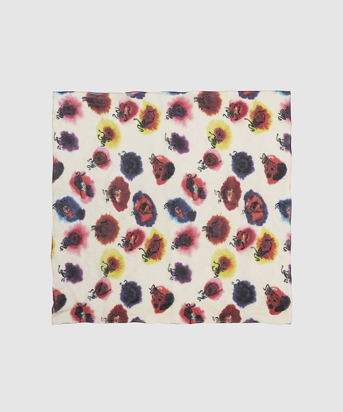 SASQUATCHfabrix.（サスクワァッチファブリックス）の「"KASHIN DYES” SILK SCARF（ストール/ショール・メンズ・パープル/オフホワイト・ONESIZE）」の2枚目の写真