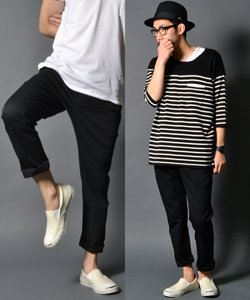 AMERICAN RAG CIE（アメリカンラグシー）の「AMERICAN RAG CIE ウルトラストレッチテーパードパンツ【WEB限定】（チノパンツ・メンズ・ブラック/ベージュ/ネイビー・2/1/3）」の2枚目の写真