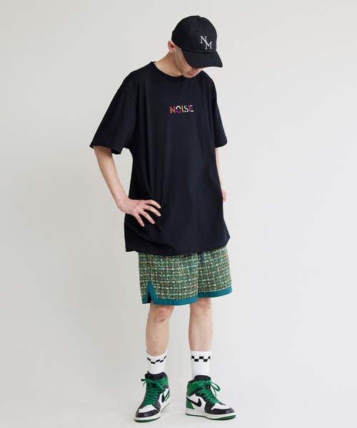 NOISE MAKER（ノイズメーカー）の「カラフルロゴ刺繍Tシャツ（Tシャツ/カットソー・メンズ・ホワイト/ブラック/グリーン・M/L/XL）」の2枚目の写真