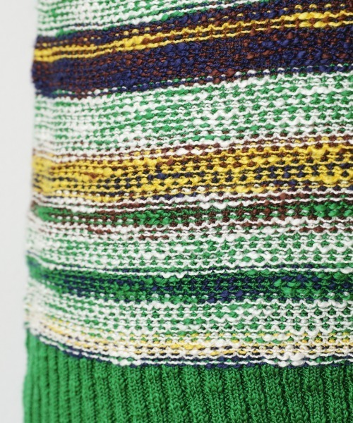 RODEO CROWNS WIDE BOWL（ロデオクラウンズワイドボウル）の「ランダムボーダーニットベスト（ベスト・レディース・グリーン系その他/ブラック系その他・FREE）」の3枚目の写真