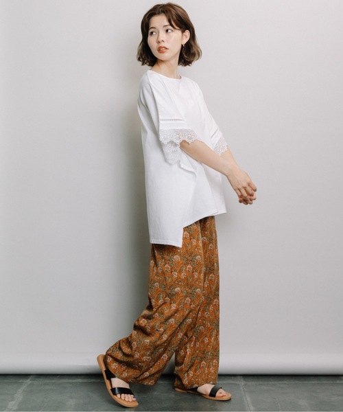 refinedworks(リファインドワークス)の「ボタニカルタッセルセミワイドPT(その他パンツ・レディース・オレンジ/ブルー・FREE)」の11枚目の写真