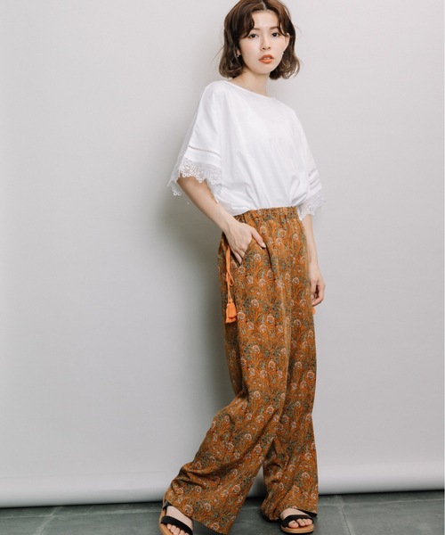 refinedworks(リファインドワークス)の「ボタニカルタッセルセミワイドPT(その他パンツ・レディース・オレンジ/ブルー・FREE)」の13枚目の写真