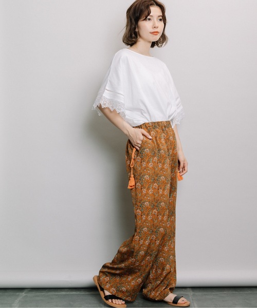 refinedworks(リファインドワークス)の「ボタニカルタッセルセミワイドPT(その他パンツ・レディース・オレンジ/ブルー・FREE)」の14枚目の写真