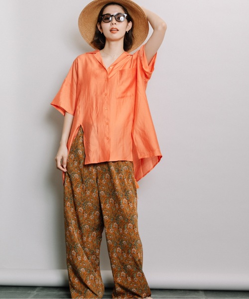 refinedworks(リファインドワークス)の「ボタニカルタッセルセミワイドPT(その他パンツ・レディース・オレンジ/ブルー・FREE)」の15枚目の写真