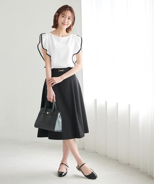 ROPE' PICNIC(ロペピクニック)の「ビット付きタックフレアスカート(スカート・レディース・ブラック/グリーン/グレー系その他/ピンク系その他2・40/38/36)」の20枚目の写真