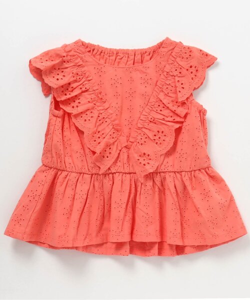 BREEZE（ブリーズ）の「オールオーバーレースチュニック（チュニック・キッズ・オレンジ/オフホワイト/イエロー・80/90/100/110/120/130/140）」の3枚目の写真