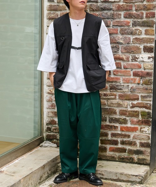 COLONY 2139（コロニートゥーワンスリーナイン）の「ツイル切り替えバルーンパンツ / ルーズカラーパンツ（その他パンツ・メンズ・ホワイト/グリーン/マスタード・LARGE/MEDIUM/X-LARGE）」の3枚目の写真