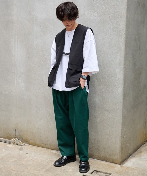 COLONY 2139（コロニートゥーワンスリーナイン）の「ツイル切り替えバルーンパンツ / ルーズカラーパンツ（その他パンツ・メンズ・ホワイト/グリーン/マスタード・LARGE/MEDIUM/X-LARGE）」の5枚目の写真