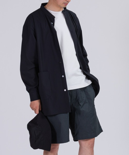 BRICK & SONS（ブリックアンドサンズ）の「CORDURA リラックス バンドカラーシャツ＜ブラック＞（シャツ/ブラウス・メンズ・ブラック・LL/S/M/L）」の8枚目の写真