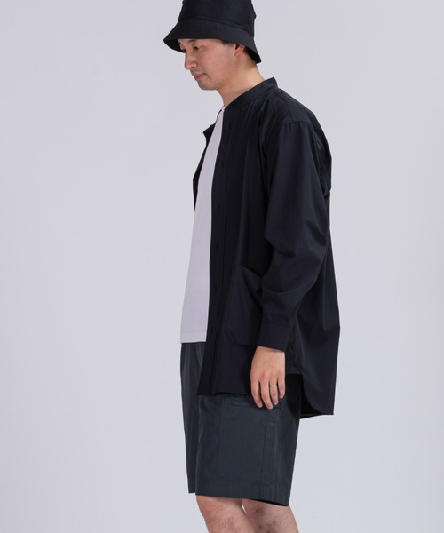 BRICK & SONS（ブリックアンドサンズ）の「CORDURA リラックス バンドカラーシャツ＜ブラック＞（シャツ/ブラウス・メンズ・ブラック・LL/S/M/L）」の5枚目の写真