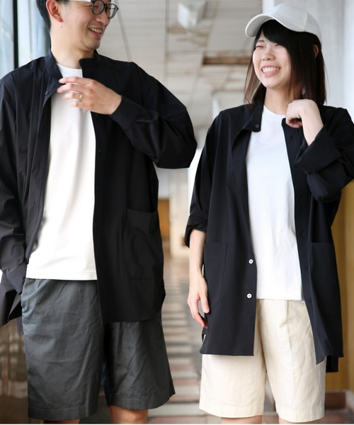 BRICK & SONS（ブリックアンドサンズ）の「CORDURA リラックス バンドカラーシャツ＜ブラック＞（シャツ/ブラウス・メンズ・ブラック・LL/S/M/L）」の7枚目の写真