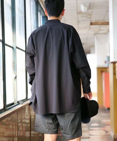 BRICK & SONS（ブリックアンドサンズ）の「CORDURA リラックス バンドカラーシャツ＜ブラック＞（シャツ/ブラウス・メンズ・ブラック・LL/S/M/L）」の6枚目の写真