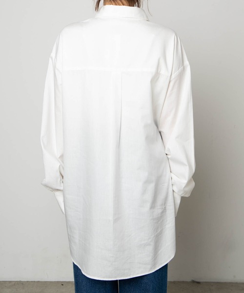 WEGO（ウィゴー）の「WEGO/カラーオーバーサイズシャツ（シャツ/ブラウス・レディース・ホワイト/サックスブルー/ピンク・FREE）」の22枚目の写真