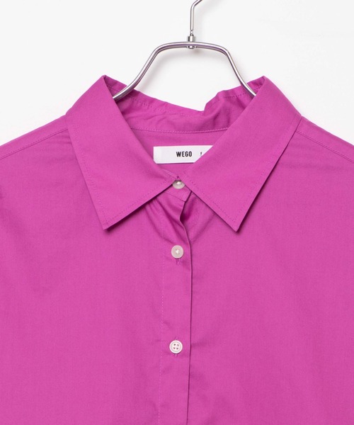 WEGO（ウィゴー）の「WEGO/カラーオーバーサイズシャツ（シャツ/ブラウス・レディース・ホワイト/サックスブルー/ピンク・FREE）」の16枚目の写真