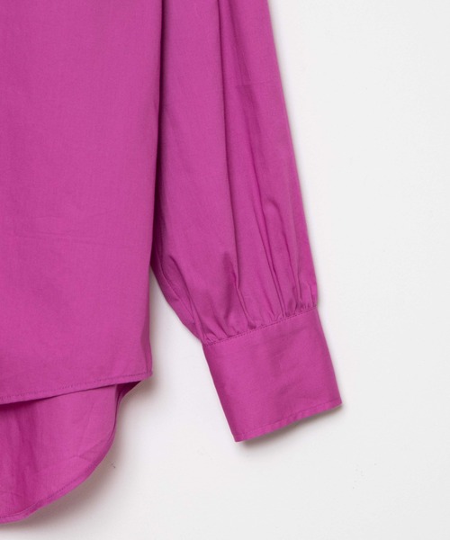 WEGO（ウィゴー）の「WEGO/カラーオーバーサイズシャツ（シャツ/ブラウス・レディース・ホワイト/サックスブルー/ピンク・FREE）」の19枚目の写真