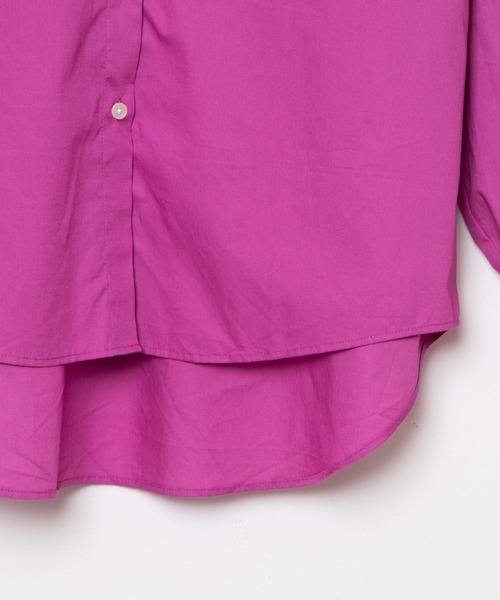 WEGO（ウィゴー）の「WEGO/カラーオーバーサイズシャツ（シャツ/ブラウス・レディース・ホワイト/サックスブルー/ピンク・FREE）」の17枚目の写真