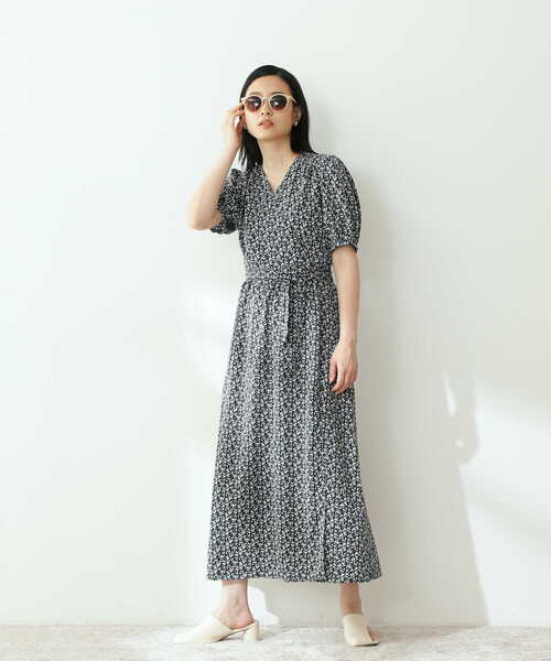 N.（N. Natural Beauty Basic）（エヌエヌナチュラルビューティーベーシック）の「【S Size Line】◆フラワープリントカシュクールワンピース（ワンピース・レディース・ホワイト系その他/ブラック系その他/グリーン系その他・SMALL/MEDIUM）」の16枚目の写真