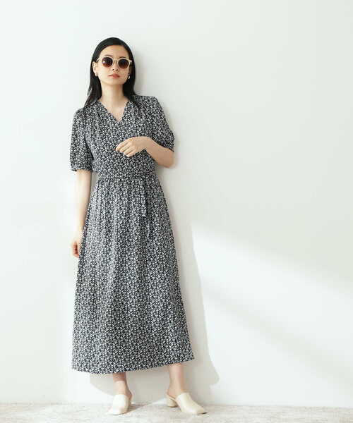 N.（N. Natural Beauty Basic）（エヌエヌナチュラルビューティーベーシック）の「【S Size Line】◆フラワープリントカシュクールワンピース（ワンピース・レディース・ホワイト系その他/ブラック系その他/グリーン系その他・SMALL/MEDIUM）」の17枚目の写真