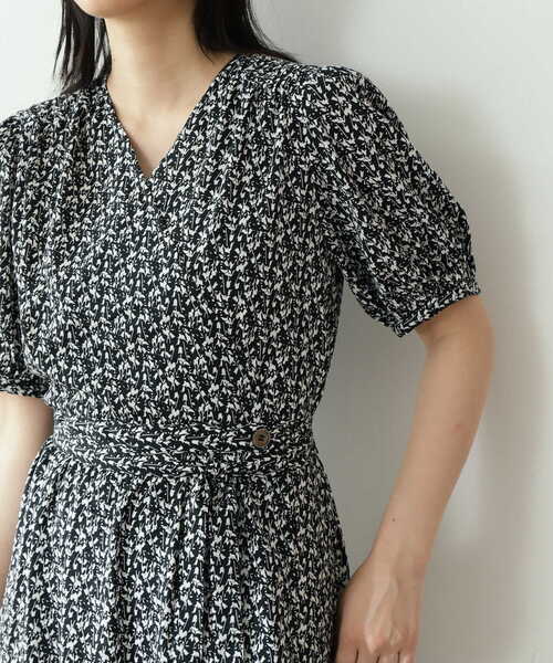 N.（N. Natural Beauty Basic）（エヌエヌナチュラルビューティーベーシック）の「【S Size Line】◆フラワープリントカシュクールワンピース（ワンピース・レディース・ホワイト系その他/ブラック系その他/グリーン系その他・SMALL/MEDIUM）」の21枚目の写真
