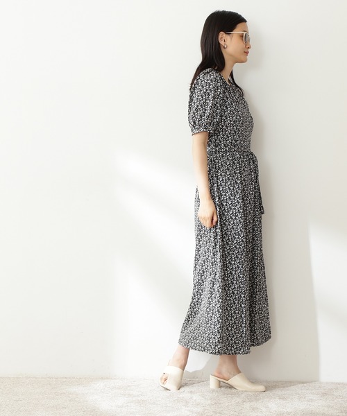 N.（N. Natural Beauty Basic）（エヌエヌナチュラルビューティーベーシック）の「【S Size Line】◆フラワープリントカシュクールワンピース（ワンピース・レディース・ホワイト系その他/ブラック系その他/グリーン系その他・SMALL/MEDIUM）」の7枚目の写真