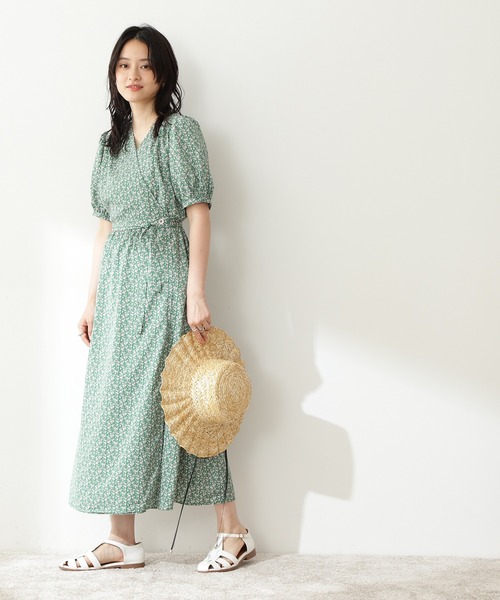 N.（N. Natural Beauty Basic）（エヌエヌナチュラルビューティーベーシック）の「【S Size Line】◆フラワープリントカシュクールワンピース（ワンピース・レディース・ホワイト系その他/ブラック系その他/グリーン系その他・SMALL/MEDIUM）」の8枚目の写真