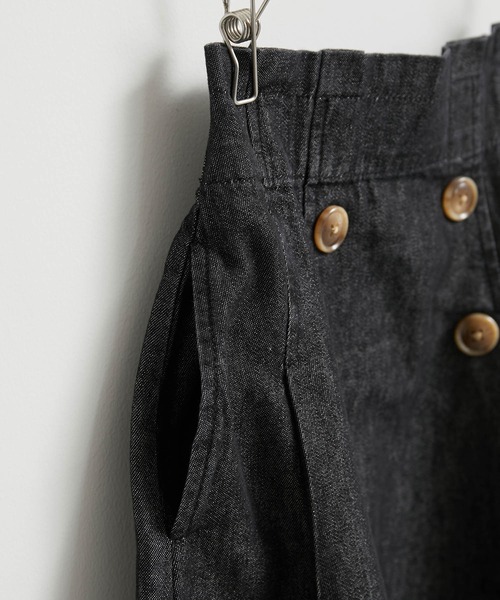 ROPE' PICNIC（ロペピクニック）の「【KIDS】デニム釦ディテールタックマリンスカート（デニムスカート・キッズ・ネイビー/ブラック・130/140/120/110）」の7枚目の写真