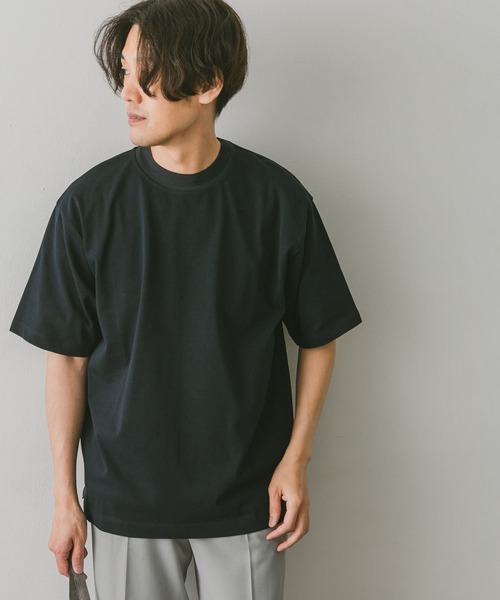 URBAN RESEARCH DOORS（アーバンリサーチドアーズ）の「シルケットライクネックリブTシャツ（Tシャツ/カットソー・メンズ・ブラウン/ベージュ系その他/ネイビー・MEDIUM/LARGE）」の14枚目の写真