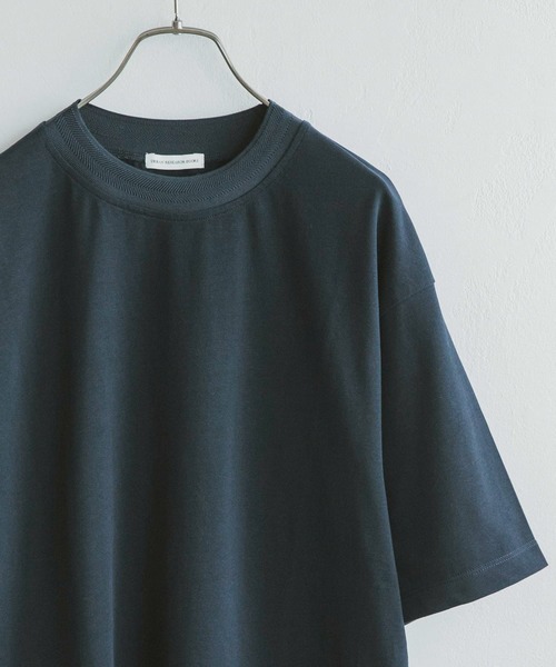 URBAN RESEARCH DOORS（アーバンリサーチドアーズ）の「シルケットライクネックリブTシャツ（Tシャツ/カットソー・メンズ・ブラウン/ベージュ系その他/ネイビー・MEDIUM/LARGE）」の17枚目の写真