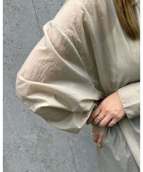 LiSeek（リシーク）の「【LiSeeK】シアーロングシャツ（シャツ/ブラウス・レディース・ホワイト/ピンク/グリーン・FREE）」の20枚目の写真