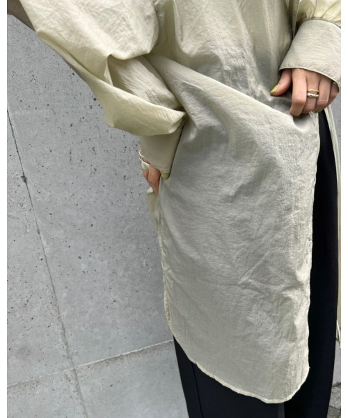 LiSeek（リシーク）の「【LiSeeK】シアーロングシャツ（シャツ/ブラウス・レディース・ホワイト/ピンク/グリーン・FREE）」の21枚目の写真