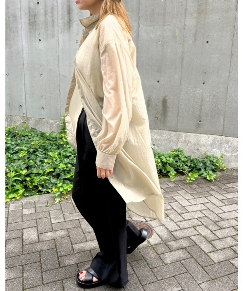 LiSeek（リシーク）の「【LiSeeK】シアーロングシャツ（シャツ/ブラウス・レディース・ホワイト/ピンク/グリーン・FREE）」の18枚目の写真