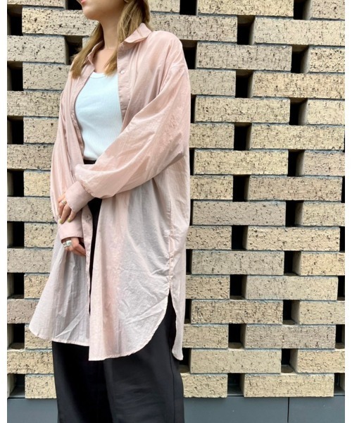 LiSeek（リシーク）の「【LiSeeK】シアーロングシャツ（シャツ/ブラウス・レディース・ホワイト/ピンク/グリーン・FREE）」の22枚目の写真