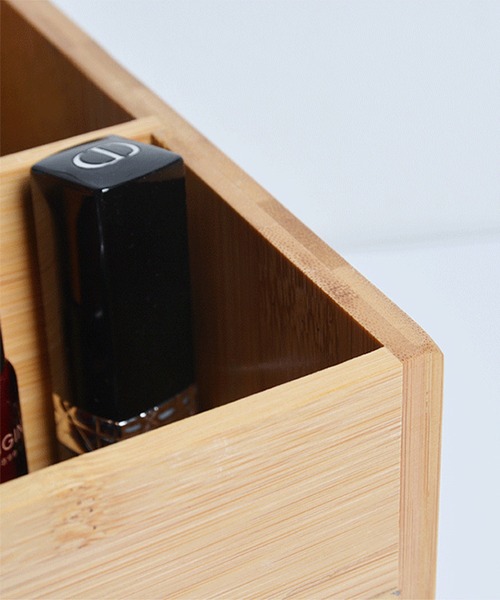 aimoha（アイモハ）の「木製3段メイク/小物/筆記用具なんでも収納ボックス（収納グッズ・レディース・ブラック/ホワイト・FREE）」の7枚目の写真