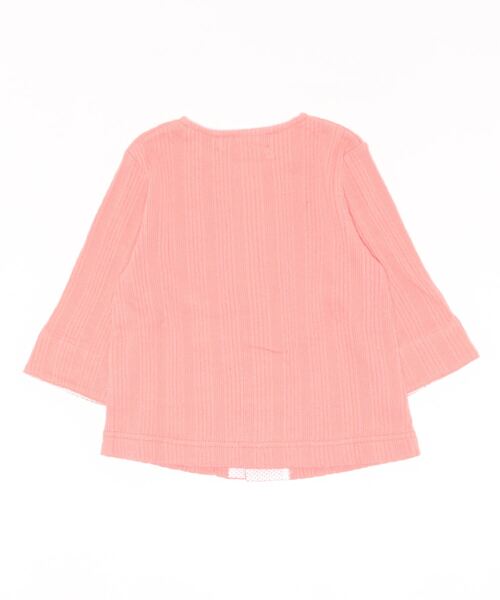 HAKKA KIDS（ハッカキッズ）の「[WEB限定]ワンポイント刺繍カーディガン（カーディガン/ボレロ・キッズ・ピンク/杢グレー・110cm/100cm/120cm/130cm）」の3枚目の写真