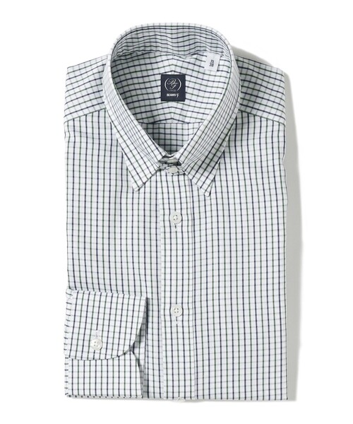 BEAMS F(ビームスエフ)の「BEAMS F / タッターソール タブカラーシャツ(シャツ/ブラウス・メンズ・グリーン/ライトブラウン・38/39/40/41/37)」の9枚目の写真